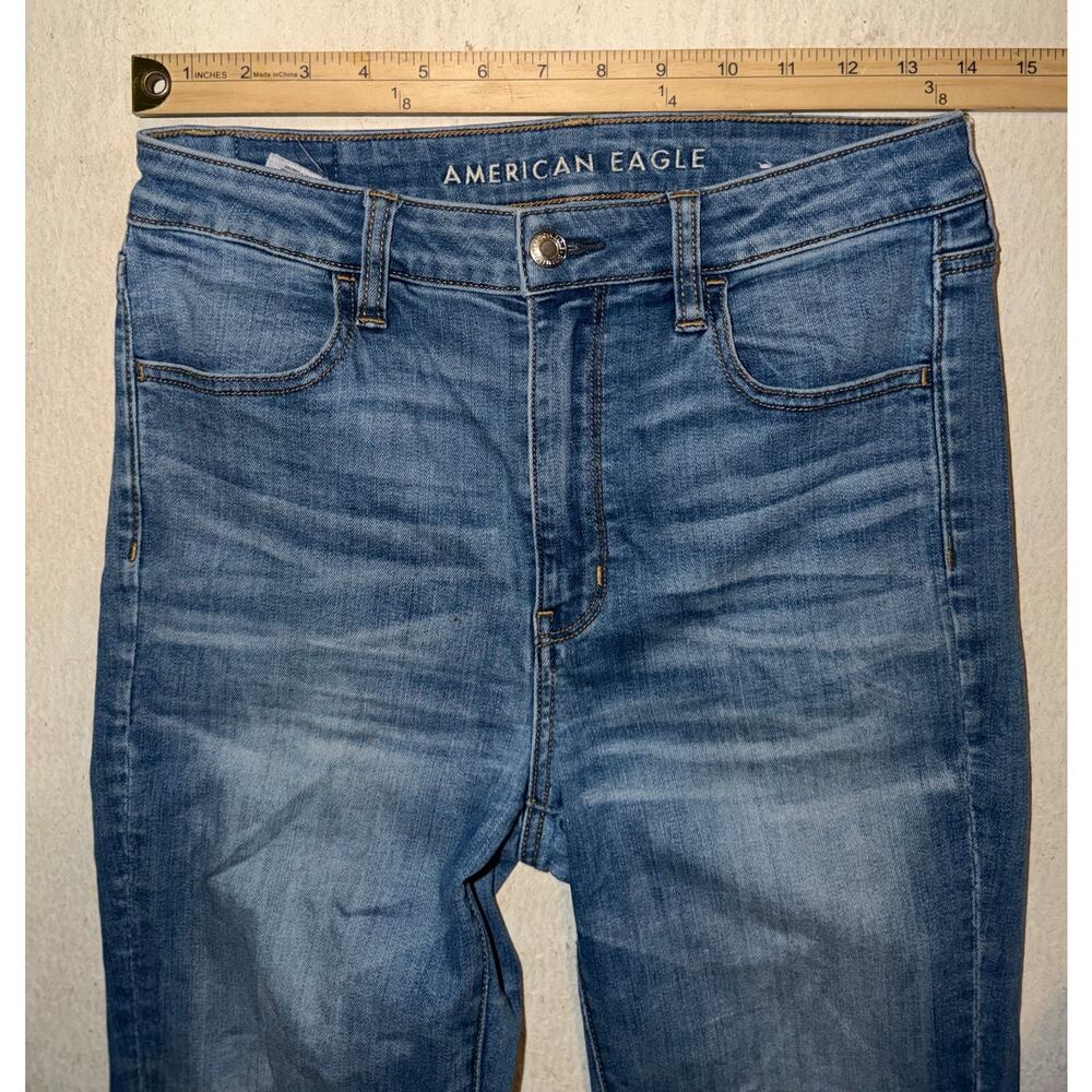 American Eagle super stretch women’s super high rise blue jean jegging - Picture 5 of 16